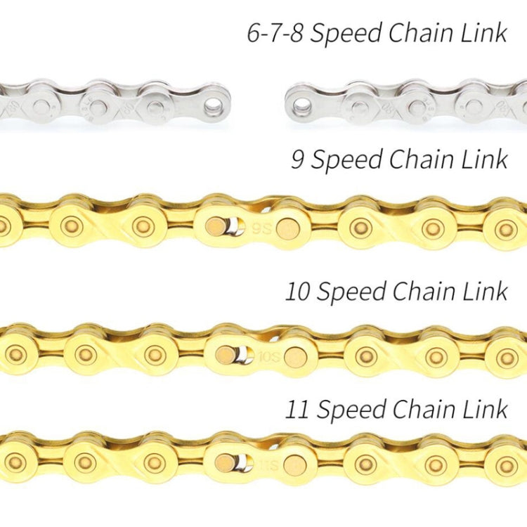 ZH405 Mountain Road Bike Chain Magic Buckle Chain หัวเข็มขัดออกอย่างรวดเร็ว, 3 Pairs 6/7/8 Speed (Silver), 3 Pairs 9 Speed (Silver), 3 Pairs 10 Speed (Silver), 3 Pairs 11 Speed (Silver), 3 Pairs 12 Speed (Silver), 3 Pairs 6/7/8 Speed (Gold)            ...