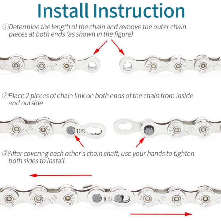 ZH405 Mountain Road Bike Chain Magic Buckle Chain หัวเข็มขัดออกอย่างรวดเร็ว, 3 Pairs 6/7/8 Speed (Silver), 3 Pairs 9 Speed (Silver), 3 Pairs 10 Speed (Silver), 3 Pairs 11 Speed (Silver), 3 Pairs 12 Speed (Silver), 3 Pairs 6/7/8 Speed (Gold)            ...