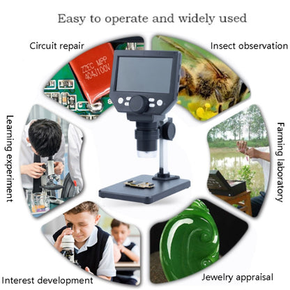 G1000 กล้องจุลทรรศน์ดิจิตอล HD ซ่อมโทรศัพท์มือถือกล้องจุลทรรศน์อิเล็กตรอน, Aluminum Plastic Bracket, Aluminum Alloy Bracket