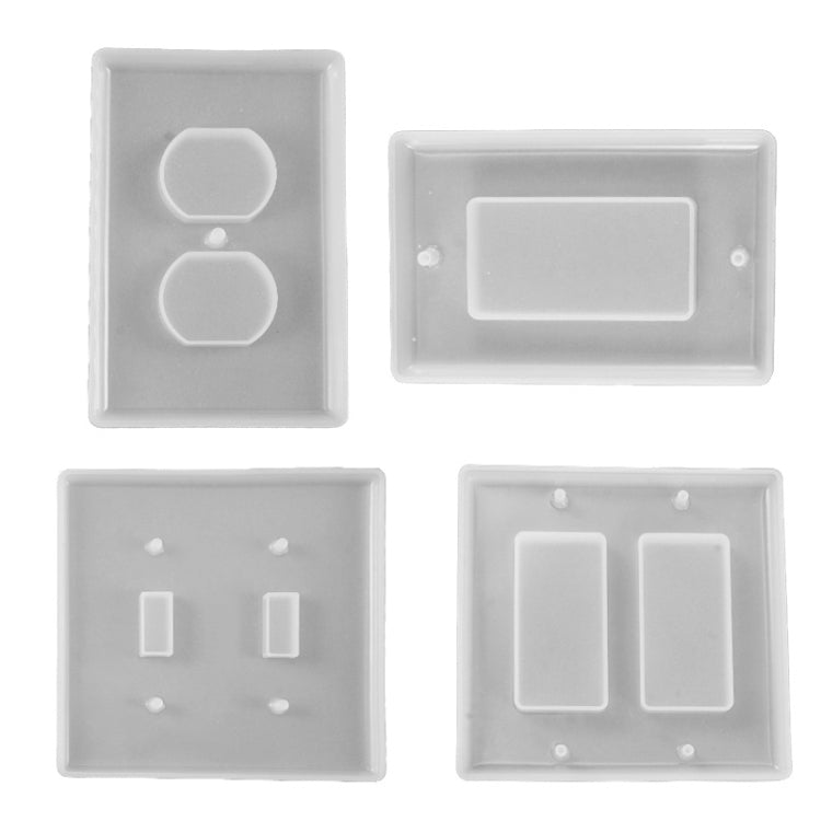 3 PCS Crystal Epoxy Mirror Porous Socket Button Data Line Switch Panel แม่พิมพ์ซิลิโคน, Style One, Style Two, Style Three, Style Four, Style Five, Style Six