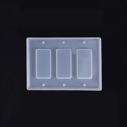 3 PCS Crystal Epoxy Mirror Porous Socket Button Data Line Switch Panel แม่พิมพ์ซิลิโคน, Style One, Style Two, Style Three, Style Four, Style Five, Style Six