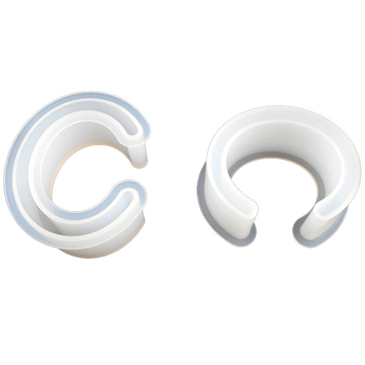 3 ชิ้น C ประเภทสร้อยข้อมือครึ่งเปิดแม่พิมพ์ DIY คริสตัลอีพ็อกซี่ซิลิโคนแม่พิมพ์, MD1005