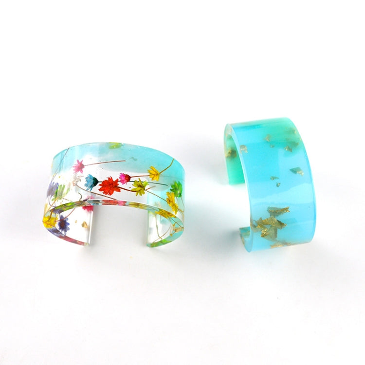 3 ชิ้น C ประเภทสร้อยข้อมือครึ่งเปิดแม่พิมพ์ DIY คริสตัลอีพ็อกซี่ซิลิโคนแม่พิมพ์, MD1005