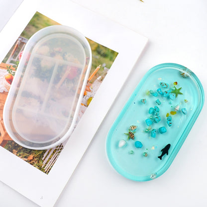 แม่พิมพ์ซิลิโคนจานรี 2 ชิ้น DIY คริสตัลกล่องเก็บกาวแม่พิมพ์, MD3706