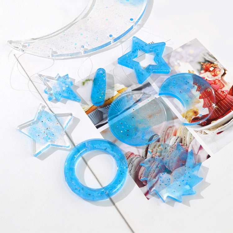 DIY Windbell Epoxy Mold จี้รูปพระจันทร์ Wind Bell Hanging Set Mold, Style:, MD3535 + MD3536, MD3535 + MD3536 + Fish Line