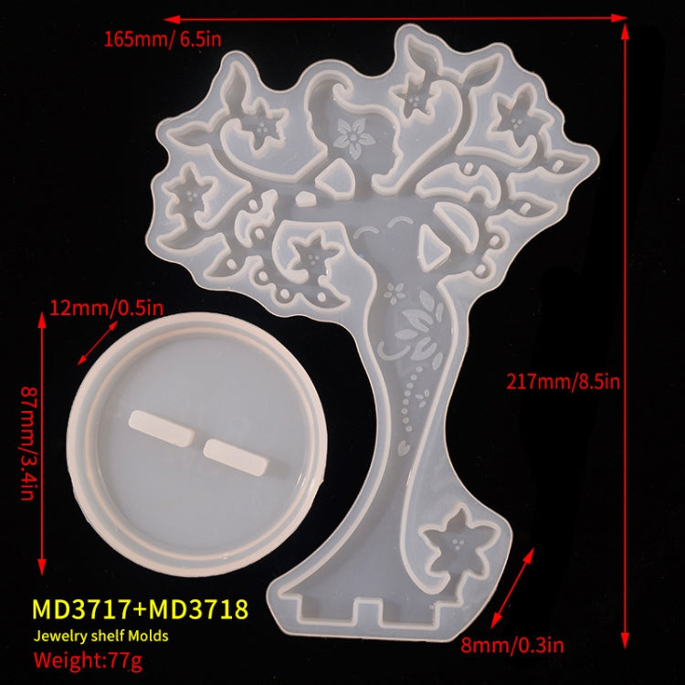 2 PCS เครื่องประดับชั้นเก็บแม่พิมพ์ DIY เครื่องประดับแม่พิมพ์อีพ็อกซี่, MD3717+MD3718