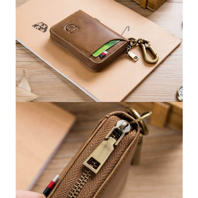 BUFF CAPTAIN 474 กระเป๋าใส่เหรียญหนังมัลติฟังก์ชั่นแขวนเอวประตูกระเป๋าใส่กุญแจป้องกันแปรง, Blue, Black, Yellow Brown, Brown, Yellow Brown Gift Box, Black Gift Box, Brown Gift Box, Blue Gift Box
