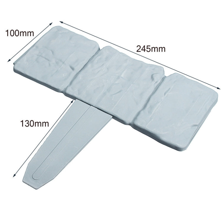 10 PCS รั้วหินเทียมสวนสวนกลางแจ้งสนามหญ้าพลาสติกแยกรั้ว PP Simple Splicable Fence