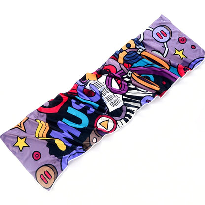 ยิมกีฬาเย็นรู้สึกเย็นดูดซับเหงื่อผ้าเย็นแห้งเร็ว, Quick-Drying Towel, Size: 100 x 30cm(Music Festival), Quick-Drying Towel, Size: 100 x 30cm(Fire), Quick-Drying Towel, Size: 100 x 30cm(Geometric Triangle), Quick-Drying Towel, Size: 100 x 30cm(Bandit)  ...