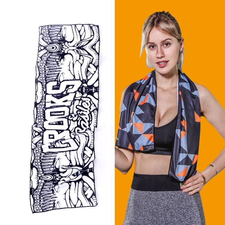 ยิมกีฬาเย็นรู้สึกเย็นดูดซับเหงื่อผ้าเย็นแห้งเร็ว, Quick-Drying Towel, Size: 100 x 30cm(Music Festival), Quick-Drying Towel, Size: 100 x 30cm(Fire), Quick-Drying Towel, Size: 100 x 30cm(Geometric Triangle), Quick-Drying Towel, Size: 100 x 30cm(Bandit)  ...