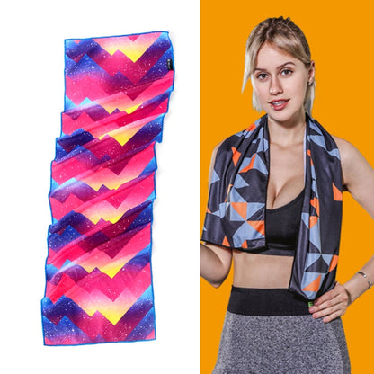 ยิมกีฬาเย็นรู้สึกเย็นดูดซับเหงื่อผ้าเย็นแห้งเร็ว, Quick-Drying Towel, Size: 100 x 30cm(Music Festival), Quick-Drying Towel, Size: 100 x 30cm(Fire), Quick-Drying Towel, Size: 100 x 30cm(Geometric Triangle), Quick-Drying Towel, Size: 100 x 30cm(Bandit)  ...