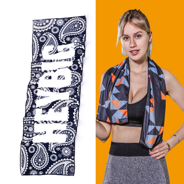 ยิมกีฬาเย็นรู้สึกเย็นดูดซับเหงื่อผ้าเย็นแห้งเร็ว, Quick-Drying Towel, Size: 100 x 30cm(Music Festival), Quick-Drying Towel, Size: 100 x 30cm(Fire), Quick-Drying Towel, Size: 100 x 30cm(Geometric Triangle), Quick-Drying Towel, Size: 100 x 30cm(Bandit)  ...