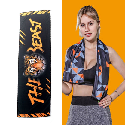 ยิมกีฬาเย็นรู้สึกเย็นดูดซับเหงื่อผ้าเย็นแห้งเร็ว, Quick-Drying Towel, Size: 100 x 30cm(Music Festival), Quick-Drying Towel, Size: 100 x 30cm(Fire), Quick-Drying Towel, Size: 100 x 30cm(Geometric Triangle), Quick-Drying Towel, Size: 100 x 30cm(Bandit)  ...
