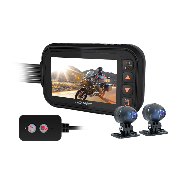 MT35B 1080P กันน้ำ HD รถจักรยานยนต์เครื่องบันทึกการขับขี่การเชื่อมต่อโทรศัพท์มือถือเครื่องบันทึกหัวรถจักร, MT35B
