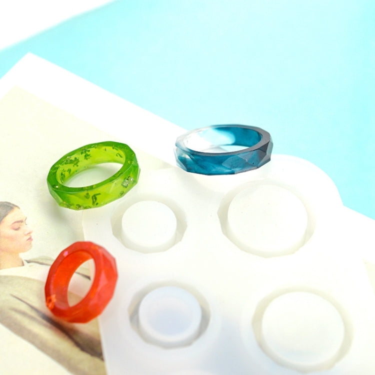 3 in 1 DIY Crystal Dripping Ring Pendant แม่พิมพ์ซิลิโคนรูปโค้งส่วนแม่พิมพ์แหวน, 3 in 1 Ring Mold