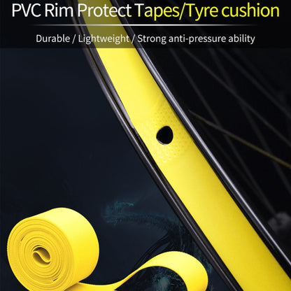20 PCS Road Mountain Bike Anti-Stab Tyre Pad ชุดล้อจักรยาน PVC Spoke Lining Tape, Red, Yellow