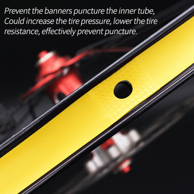 20 PCS Road Mountain Bike Anti-Stab Tyre Pad ชุดล้อจักรยาน PVC Spoke Lining Tape, Red, Yellow