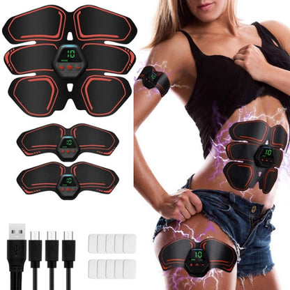 EMS Portable Abdomen Device สติ๊กเกอร์กล้ามเนื้อท้องไฟฟ้าพร้อมจอแสดงผล LCD, EMS Muscle Stickers (Orange Red), EMS Muscle Stickers (Blue Line), EMS Muscle Stickers (Blue Point), EMS Muscle Stickers (Pink)