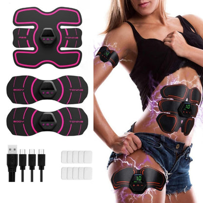 EMS Portable Abdomen Device สติ๊กเกอร์กล้ามเนื้อท้องไฟฟ้าพร้อมจอแสดงผล LCD, EMS Muscle Stickers (Orange Red), EMS Muscle Stickers (Blue Line), EMS Muscle Stickers (Blue Point), EMS Muscle Stickers (Pink)