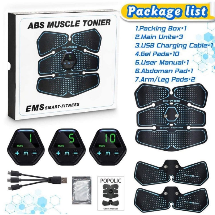 EMS Portable Abdomen Device สติ๊กเกอร์กล้ามเนื้อท้องไฟฟ้าพร้อมจอแสดงผล LCD, EMS Muscle Stickers (Orange Red), EMS Muscle Stickers (Blue Line), EMS Muscle Stickers (Blue Point), EMS Muscle Stickers (Pink)