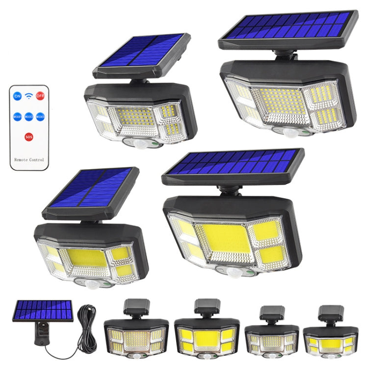 TG-TY085 Solar Outdoor Human Body Induction Wall Light Household Garden Waterproof Street Light with รีโมทคอนโทรล, Spec:, 96 LED Integrated, 96 COB Integrated, 96 LED Separated, 96 COB Separated, 168 LED  Integrated, 168 COB  Integrated, 168 LED Separa...