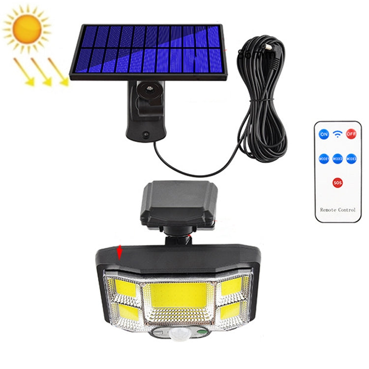 TG-TY085 Solar Outdoor Human Body Induction Wall Light Household Garden Waterproof Street Light with รีโมทคอนโทรล, Spec:, 96 LED Integrated, 96 COB Integrated, 96 LED Separated, 96 COB Separated, 168 LED  Integrated, 168 COB  Integrated, 168 LED Separa...