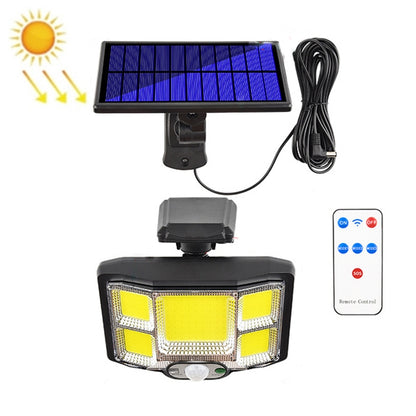 TG-TY085 Solar Outdoor Human Body Induction Wall Light Household Garden Waterproof Street Light with รีโมทคอนโทรล, Spec:, 96 LED Integrated, 96 COB Integrated, 96 LED Separated, 96 COB Separated, 168 LED  Integrated, 168 COB  Integrated, 168 LED Separa...