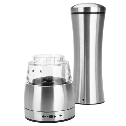 JE0318 2 PCS Stainless Steel Manual Multi-Purpose Pepper Grinder Kitchen Cooking Tools, JE0318