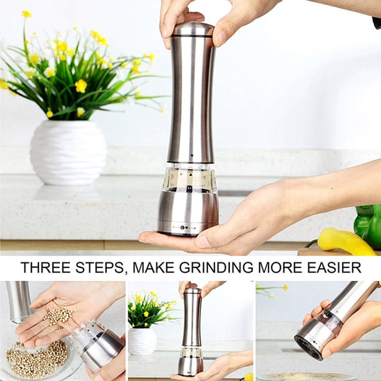 JE0318 2 PCS Stainless Steel Manual Multi-Purpose Pepper Grinder Kitchen Cooking Tools, JE0318