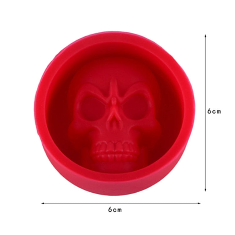 ห้องครัวกล่องน้ำแข็งซิลิโคนเกรดอาหาร Skull ICE Lattice Creative วิสกี้ ICE Ball ICE Mould, Cat Paw Shape(Red), Skull Shape(Blue), Skull ShapeGreen), Skull Shape(Orange)