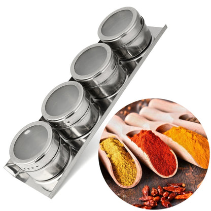 ชุดขวดใส่น้ำซอสปรุงรสครัวแม่เหล็กสแตนเลส, Stainless Steel Seasoning Cruet Set