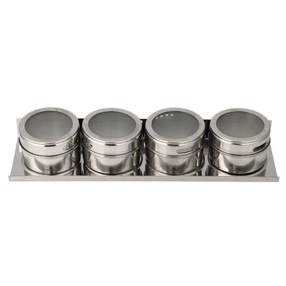 ชุดขวดใส่น้ำซอสปรุงรสครัวแม่เหล็กสแตนเลส, Stainless Steel Seasoning Cruet Set