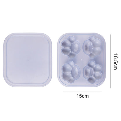 ครัวเรือน Cat PAW รูปร่างซิลิโคนกล่องน้ำแข็ง ICE CUBE แม่พิมพ์ ICE Hockey DIY กล่องอาหารเสริมพร้อมฝาปิด, Cat Paw Shape(Lilac Purple), Cat Paw Shape(Shrimp Red), Cat Paw Shape(Vegetation Green), Cat Paw Shape(Blue Green), Cat Paw Shape(Pink Purple)