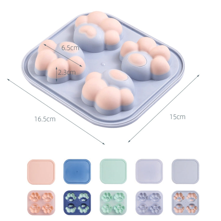 ครัวเรือน Cat PAW รูปร่างซิลิโคนกล่องน้ำแข็ง ICE CUBE แม่พิมพ์ ICE Hockey DIY กล่องอาหารเสริมพร้อมฝาปิด, Cat Paw Shape(Lilac Purple), Cat Paw Shape(Shrimp Red), Cat Paw Shape(Vegetation Green), Cat Paw Shape(Blue Green), Cat Paw Shape(Pink Purple)
