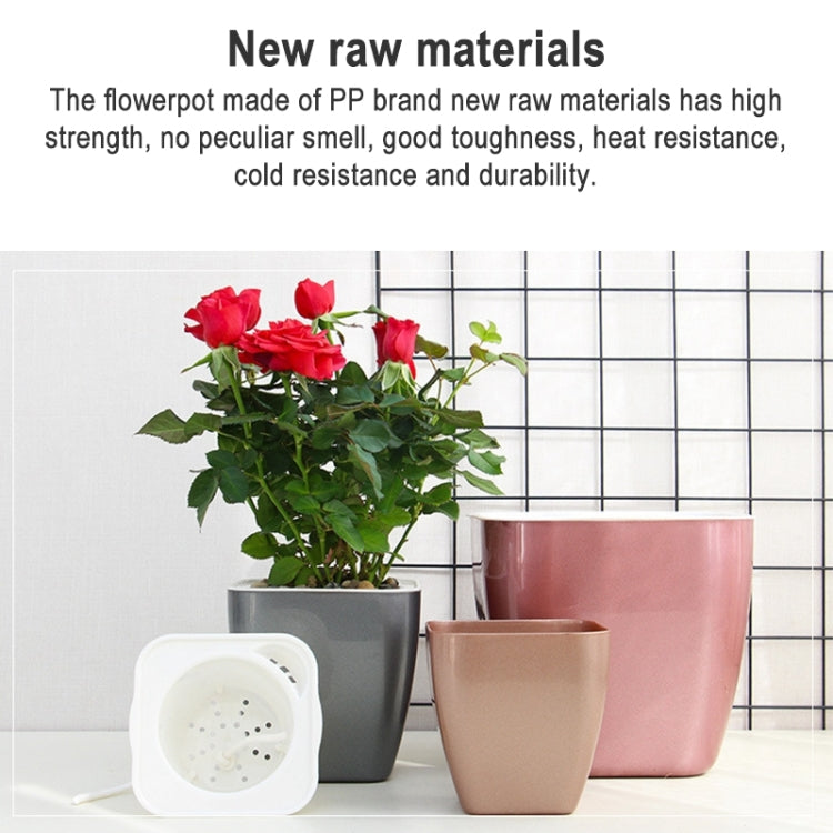 กระถางดอกไม้พลาสติกเก็บน้ำหลากสี 3 ชิ้น, G109 Medium Pot, G105 Small Pot