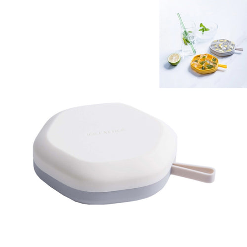DIY กล่องเก็บแม่พิมพ์น้ำแข็งหกเหลี่ยมสร้างสรรค์ DIY ถาดน้ำแข็งโฮมเมด, Hexagonal(White), Hexagonal(Red Blue)