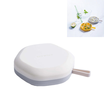 DIY กล่องเก็บแม่พิมพ์น้ำแข็งหกเหลี่ยมสร้างสรรค์ DIY ถาดน้ำแข็งโฮมเมด, Hexagonal(White), Hexagonal(Red Blue)