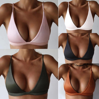 ฤดูร้อนเซ็กซี่บิกินี่ผู้หญิงชุดว่ายน้ำเอวสูงชุดว่ายน้ำว่ายน้ำ Halter Push Up บิกินี่เบาะ Bra Bralette ชุดว่ายน้ำ, S, M, L, XL
