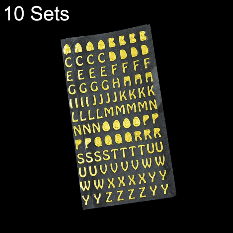 10 ชุดบัญชีมือสติกเกอร์ตัวอักษรและตัวเลข Diary Plan ชุดสติกเกอร์ DIY, Bronze Physical Letter, Bronze Cartoon Letter, Bronze Number, Hot Silver Physical Letter, Hot Silver Cartoon Letter, Hot Silver Number