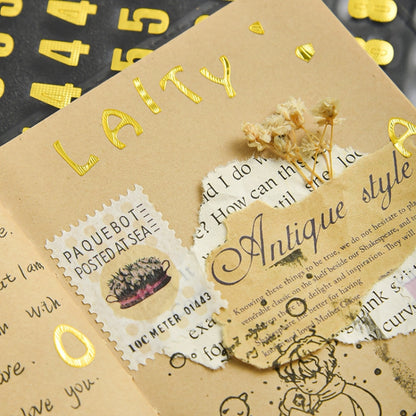 10 ชุดบัญชีมือสติกเกอร์ตัวอักษรและตัวเลข Diary Plan ชุดสติกเกอร์ DIY, Bronze Physical Letter, Bronze Cartoon Letter, Bronze Number, Hot Silver Physical Letter, Hot Silver Cartoon Letter, Hot Silver Number