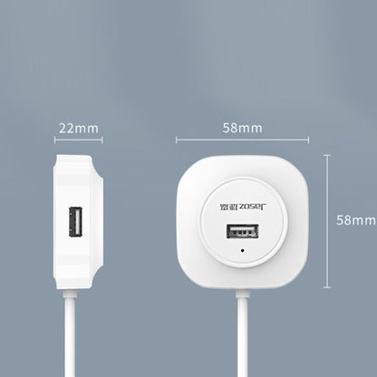 Jasoz High-Speed USB2.0 4-Ports HUB 1 ถึง 4 Docking HUB, Black 0.3m, Black 0.5m, Black 1.2m, White 0.3m, White 0.5m, White 1.2m