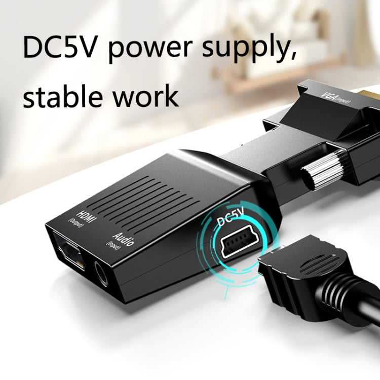 HW-2217 ตัวแปลง VGA เป็น HDMI พร้อมโฮสต์คอมพิวเตอร์เสียงเป็น HD Converter