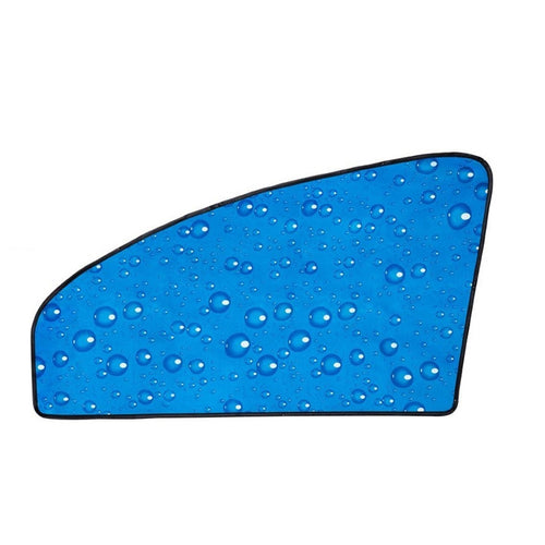 4 PCS R-2938 Single-Layer Sun Protection Magnetic Car Curtain Vehicle Water Drop Sunshade, Blue Right, Blue Left