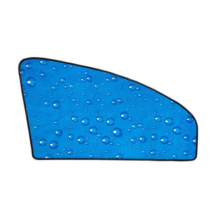 4 PCS R-2938 Single-Layer Sun Protection Magnetic Car Curtain Vehicle Water Drop Sunshade, Blue Right, Blue Left