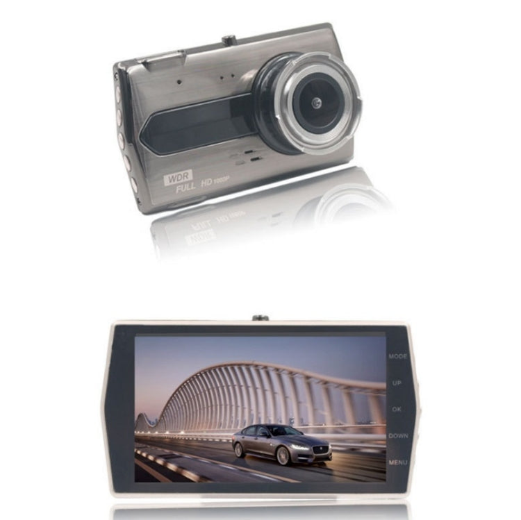 4-Inch HD 1080P Dual-Lens Night Vision Front and Rear Video Driving Recorder, 1080P