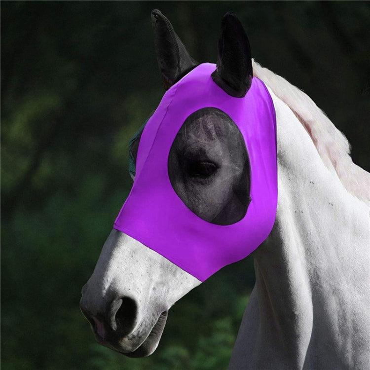 MMZ-001 หน้ากากม้าระบายอากาศยุงแมลงและอุปกรณ์ขี่ม้าหน้ากากบิน, Horse Mask (Purple), Horse Mask (Rose Red), Horse Mask (Grey), Horse Mask (Black)
