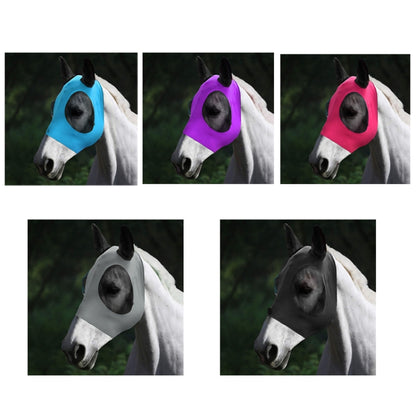 MMZ-001 หน้ากากม้าระบายอากาศยุงแมลงและอุปกรณ์ขี่ม้าหน้ากากบิน, Horse Mask (Purple), Horse Mask (Rose Red), Horse Mask (Grey), Horse Mask (Black)