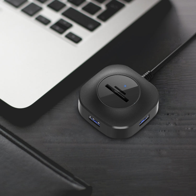 พอร์ต USB 3 พอร์ต + เครื่องอ่านการ์ด TF/SD คอมพิวเตอร์โน้ตบุ๊คตัวแยกฮับความเร็วสูง, H25-2.0, H25-3.0