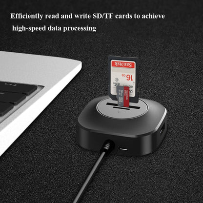 พอร์ต USB 3 พอร์ต + เครื่องอ่านการ์ด TF/SD คอมพิวเตอร์โน้ตบุ๊คตัวแยกฮับความเร็วสูง, H25-2.0, H25-3.0