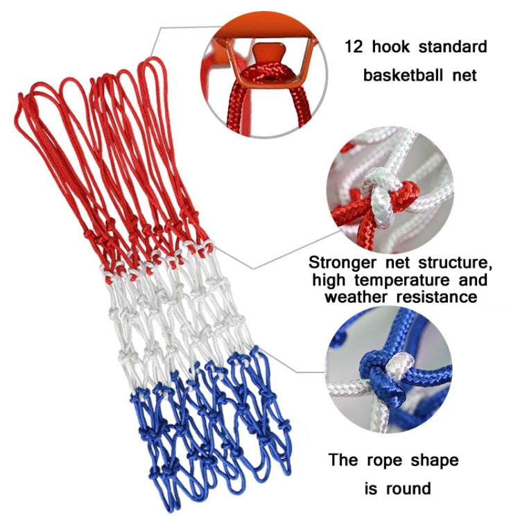 ตาข่ายบาสเก็ตบอลเชือกกลมกลางแจ้ง 2 คู่, 5.0mm Long Heavy Polyester(Red White Blue), 5.0mm Heavy Polyester(White Red Blue), 5.0mm Heavy Polyester(White Red), 5.0mm Heavy Polyester(White), 5.0mm Bold Polypropylene(White Red Blue)                         ...